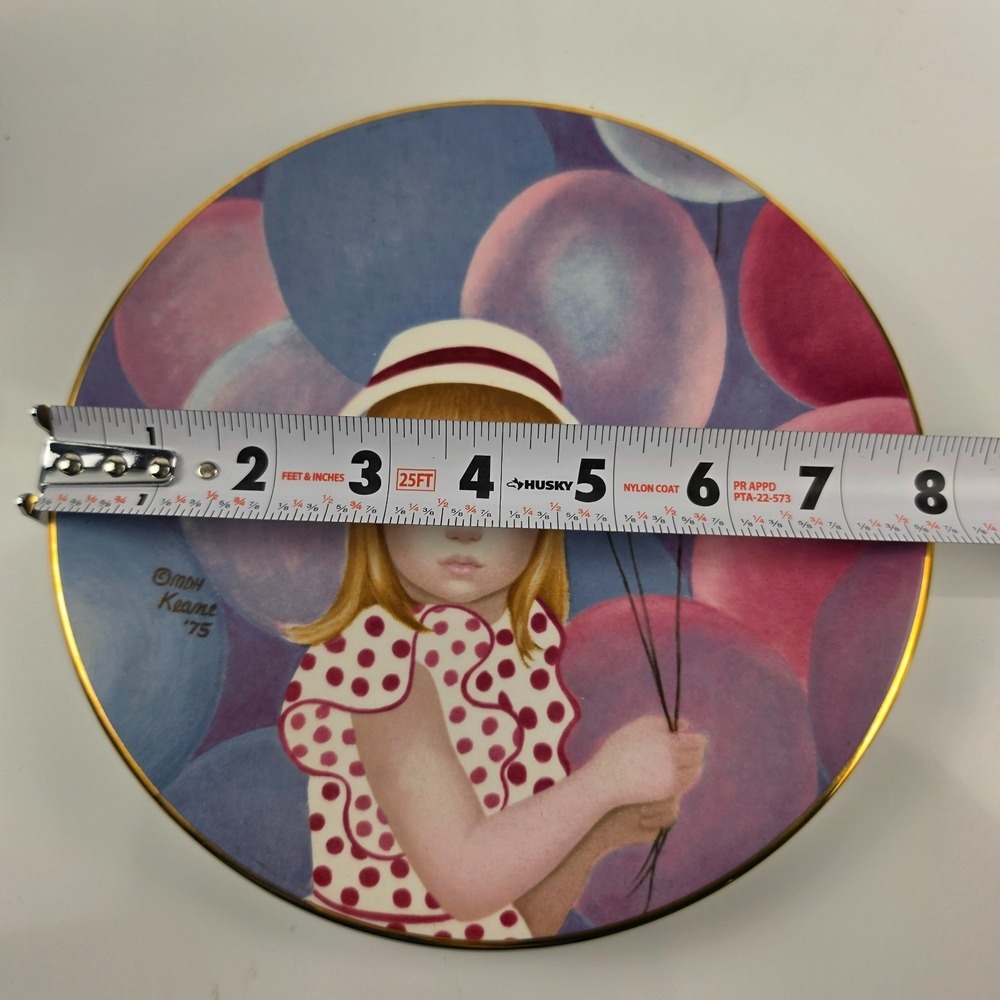Margaret Keane "Balloon Girl" Big Eyes Kitsch Art 1976 Ltd Ed Plate w/Box - Picture 8 of 8